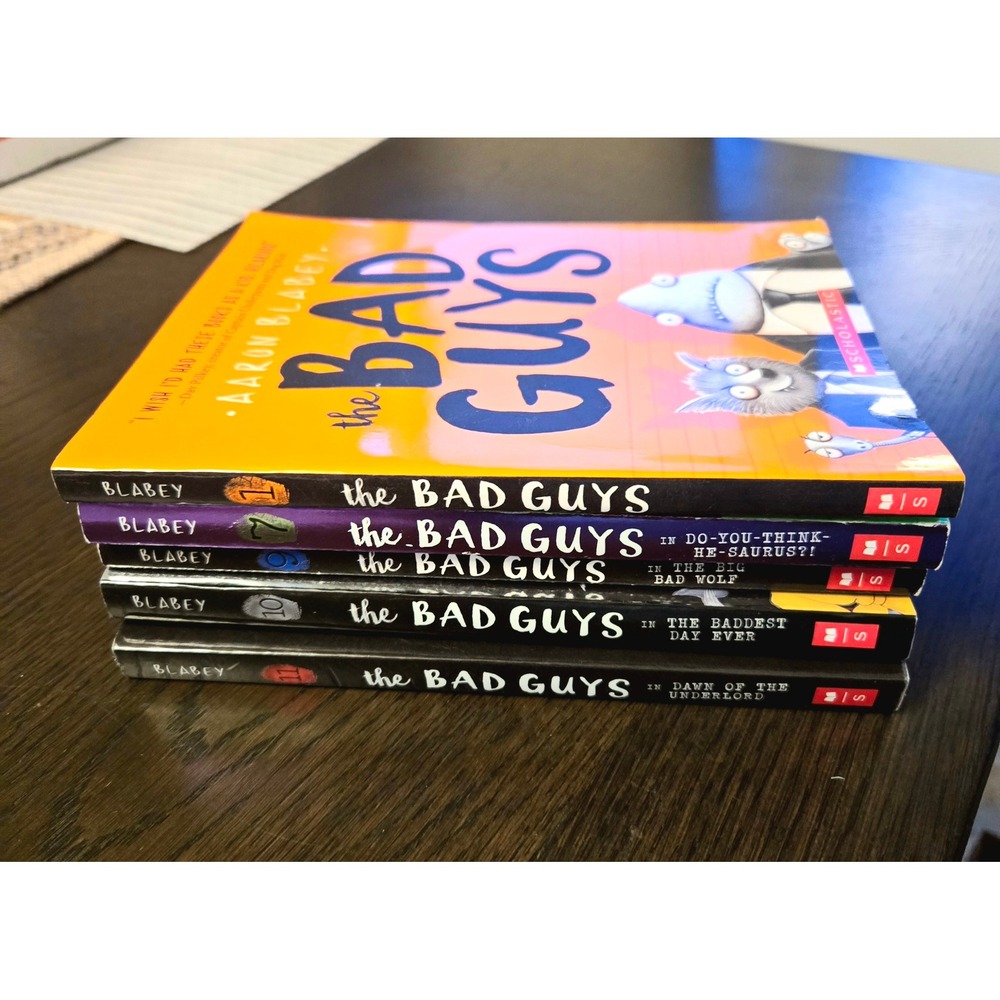 Lot‎ of 5 Bad Guys Scholastic Paperback Books